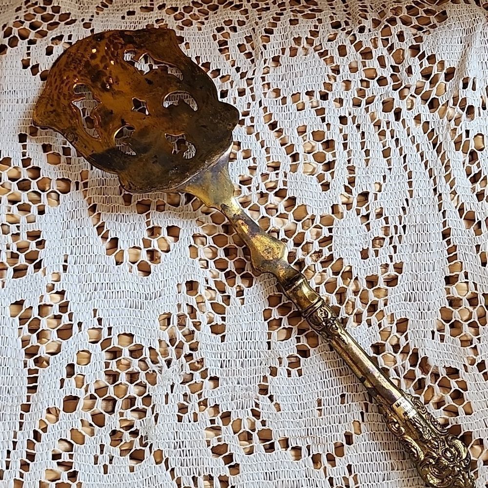 Vintage Brass Decorative Spatula Aged Patina